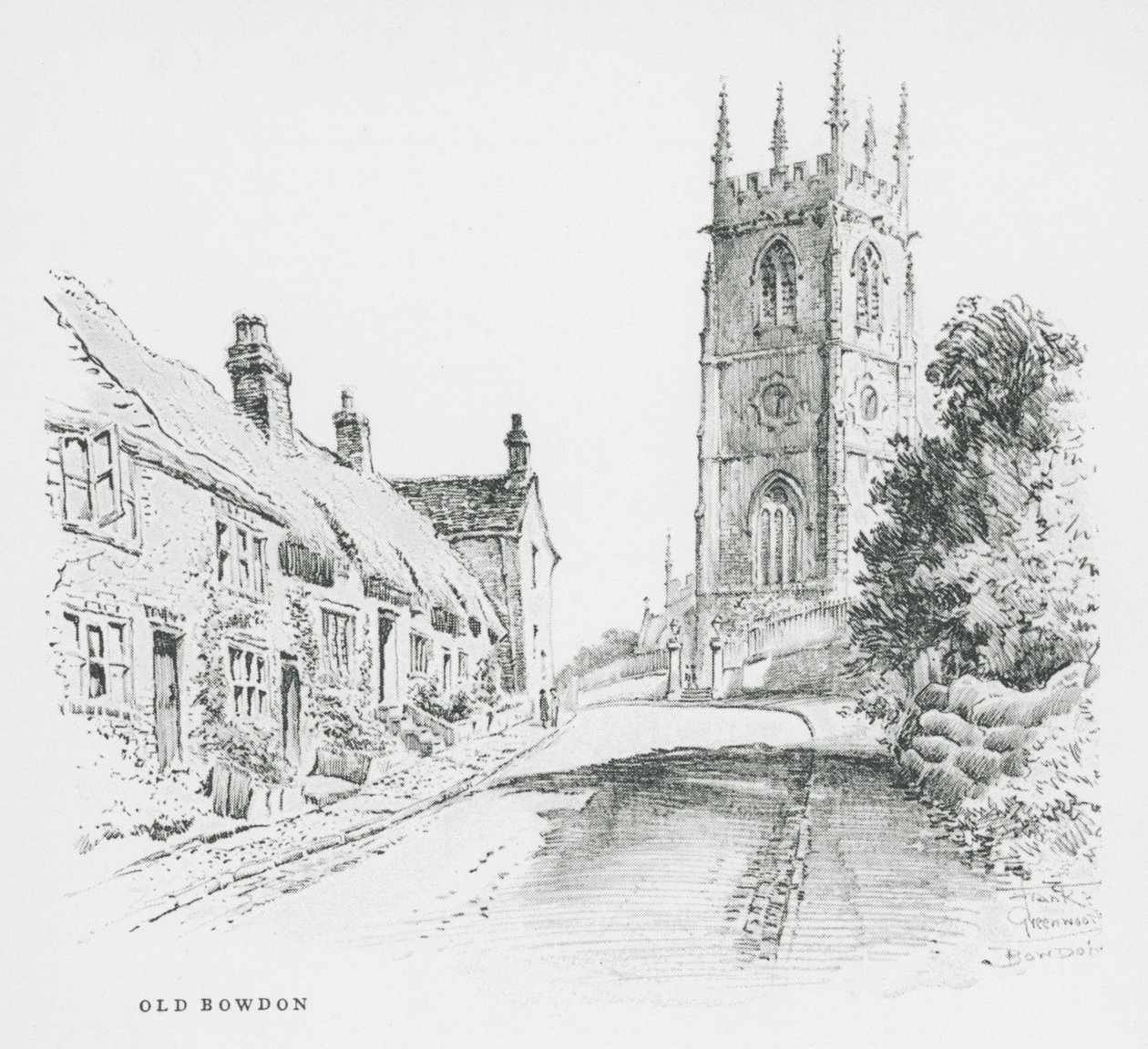 Old Bowdon (litografi) af Frank Greenwood