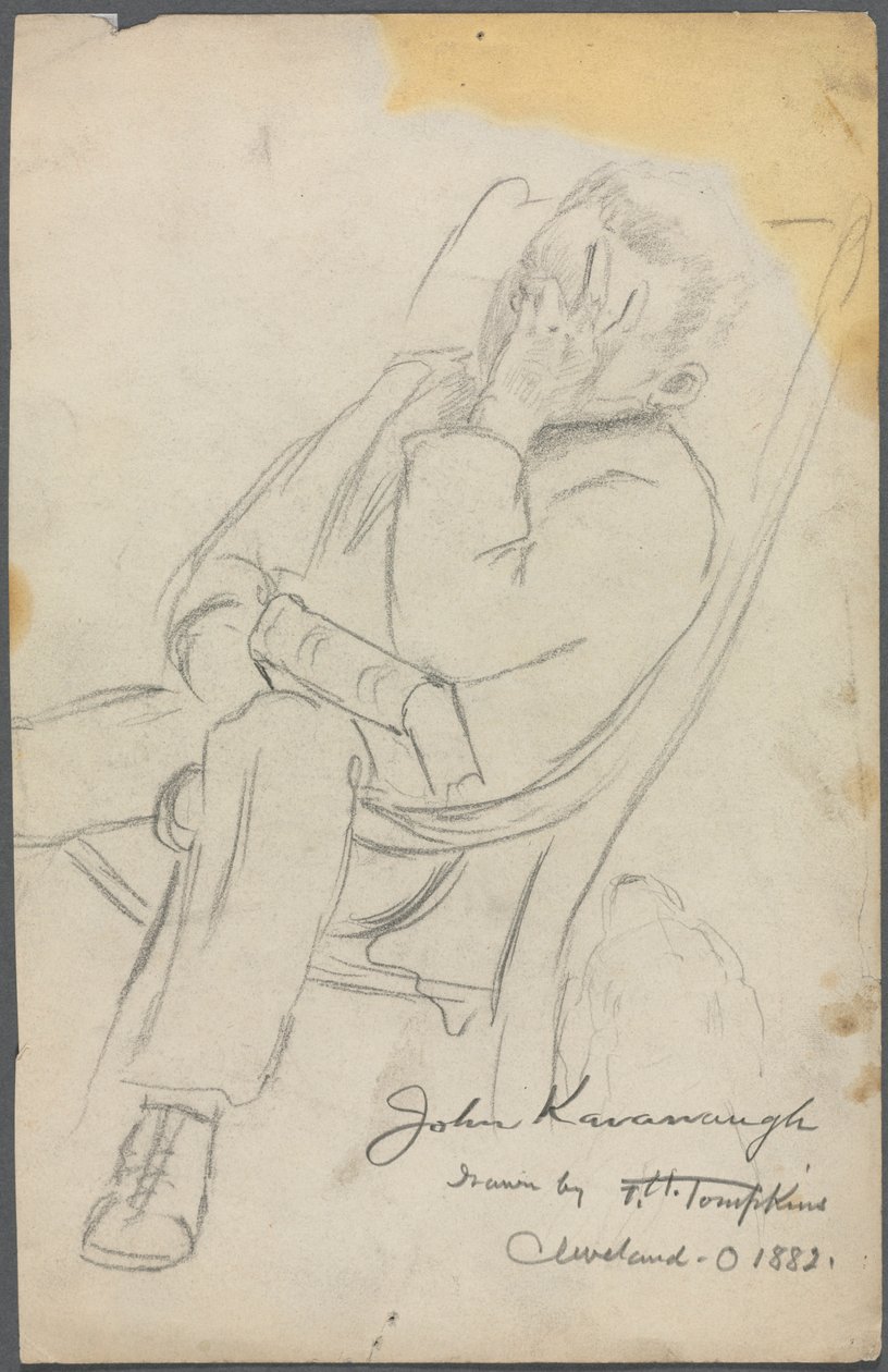 Skitse af John Kavanaugh, 1882. af Frank H. Tompkins