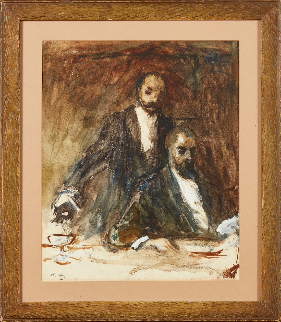 Endnu et glas, sir? (akvarel) af Frank Holl