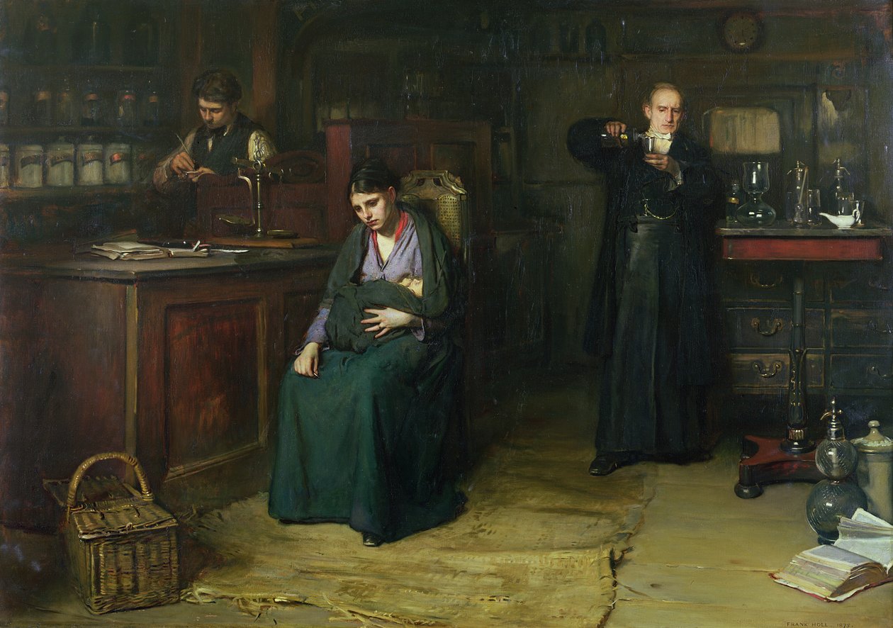 Doubtful Hope, 1875 (olie) af Frank Holl