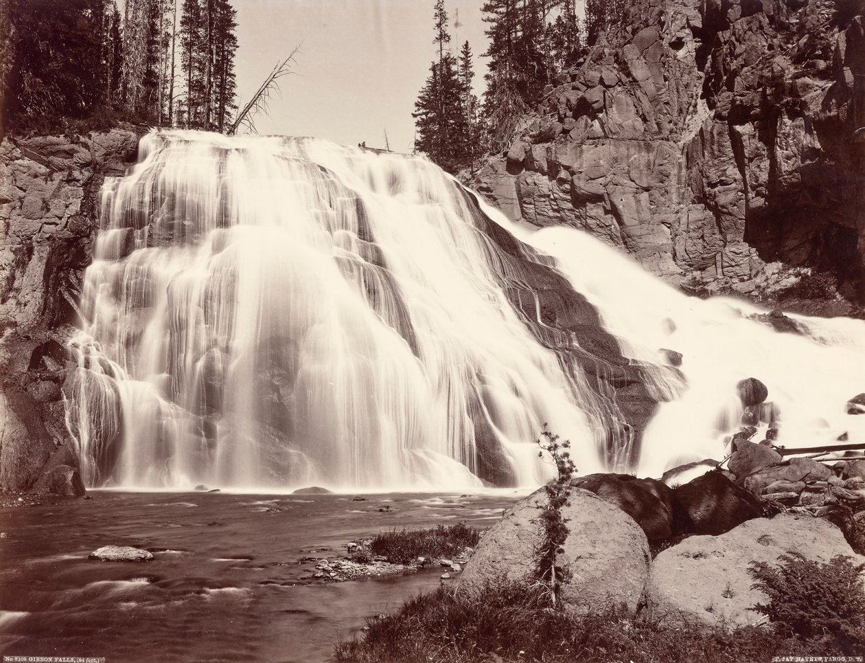 Gibbon Falls af Frank Jay Haynes
