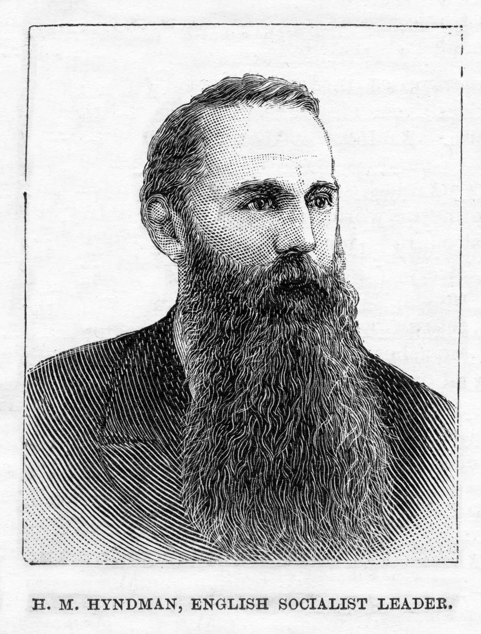 H.M. Hyndman, stifter af det første britiske socialistiske politiske parti, illustration fra "Frank Leslie
