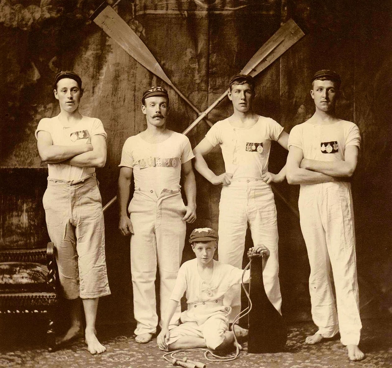 Whitby Friendship Roing Club Crew, Whitby, England. 1901 af Frank Meadow Sutcliffe