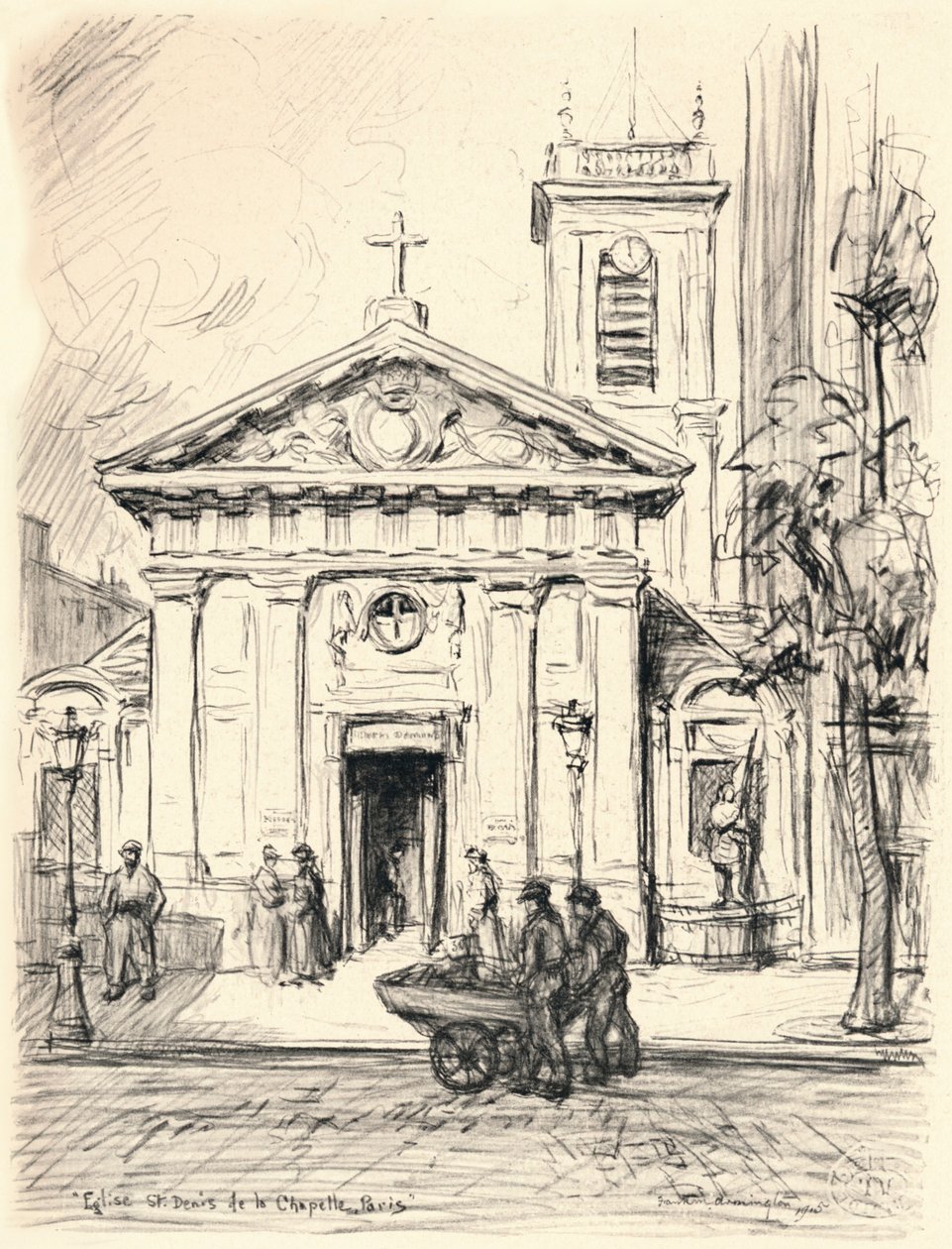 St Denis de la Chapelle kirke, 1915 af Frank Milton Armington