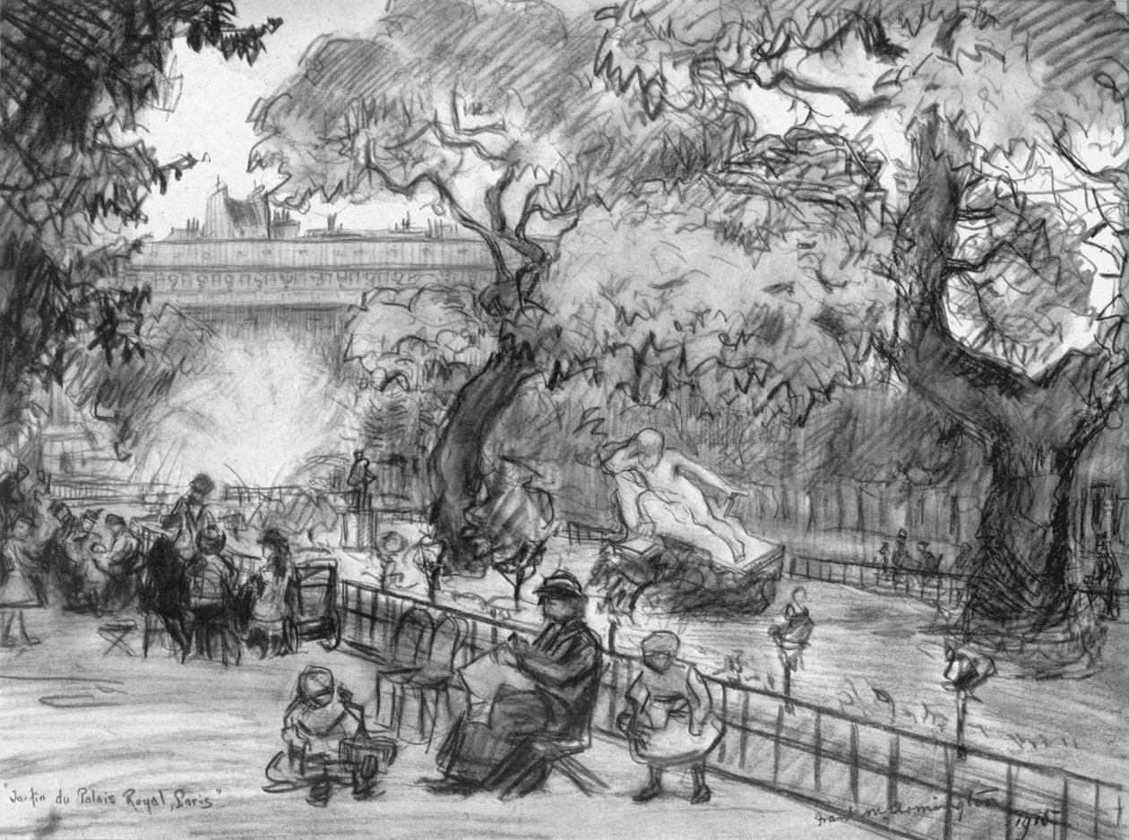 Garden of the Palais-Royal, 1915 af Frank Milton Armington