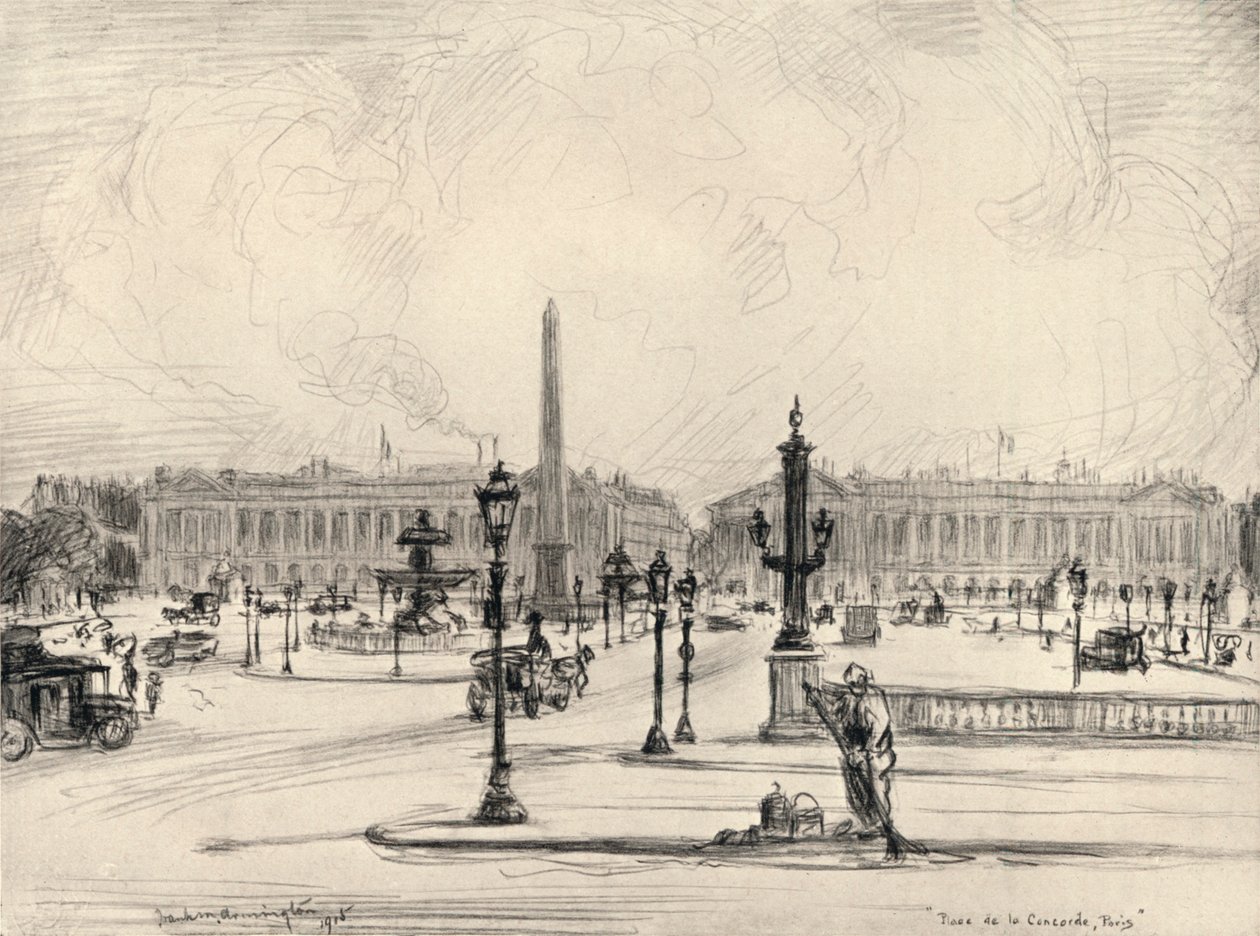 Place de la Concorde, 1915 af Frank Milton Armington