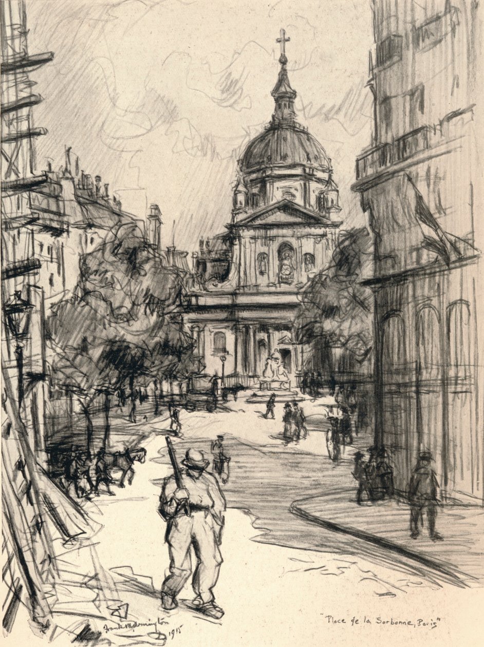 Place de la Sorbonne, 1915 af Frank Milton Armington