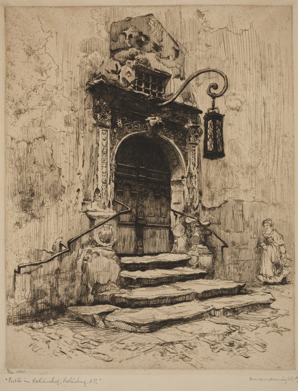 Portal Rathaus Rothenburg af Frank Milton Armington