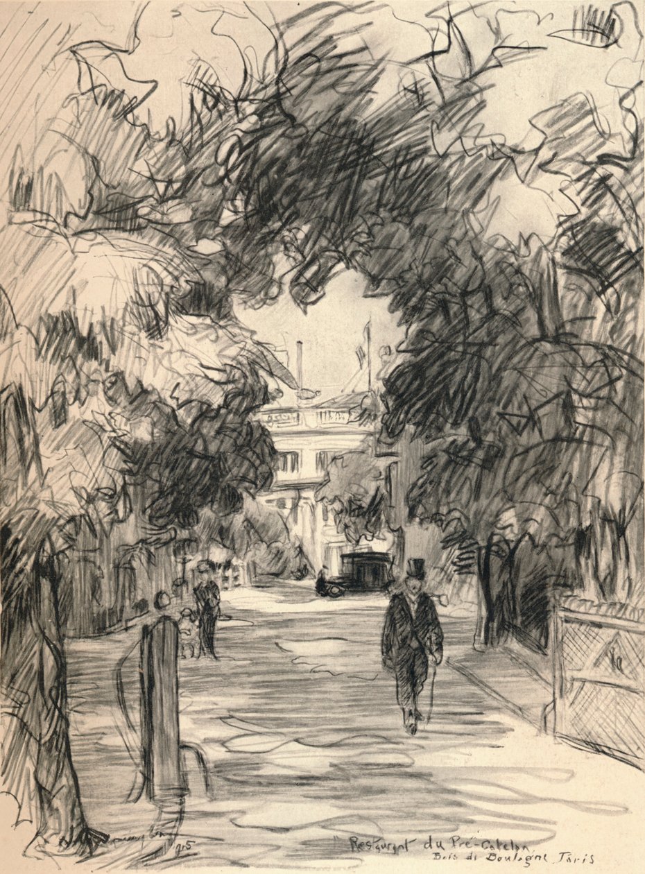 Præ-katelansk restaurant, Bois de Boulogne, 1915 af Frank Milton Armington