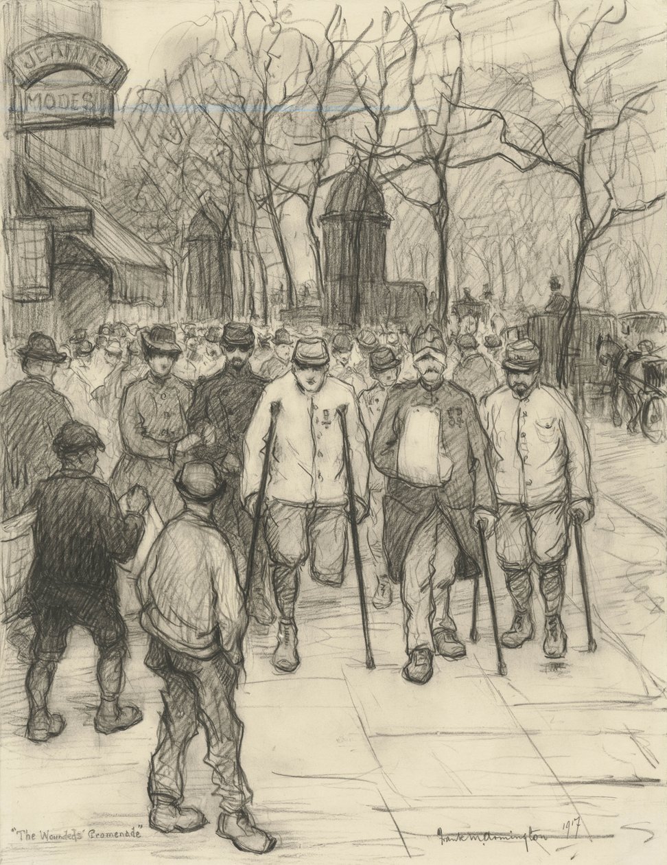 The Wounded Promenade, 1917 af Frank Milton Armington
