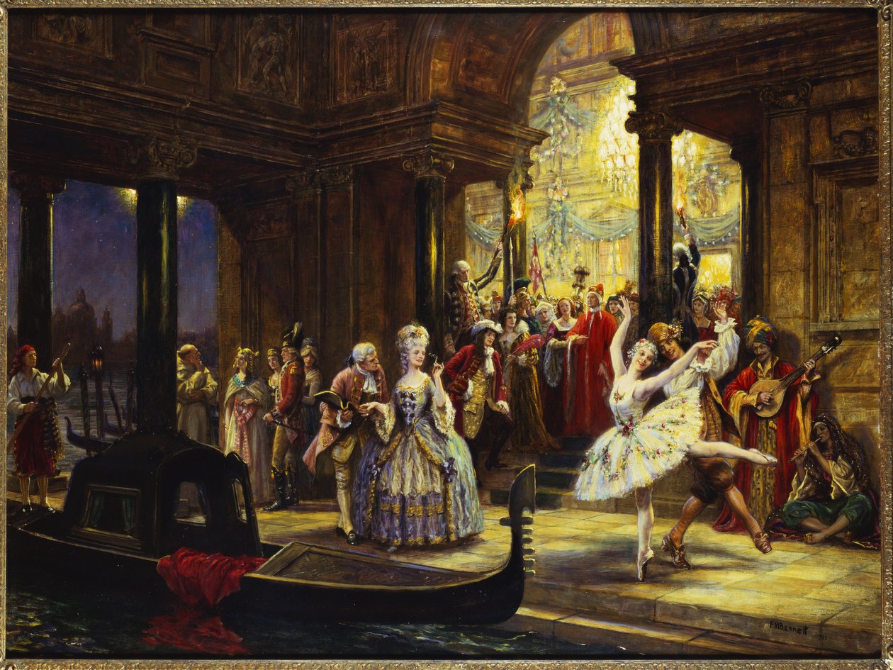 Det maskerede bal, Venedig af Frank Moss Bennett