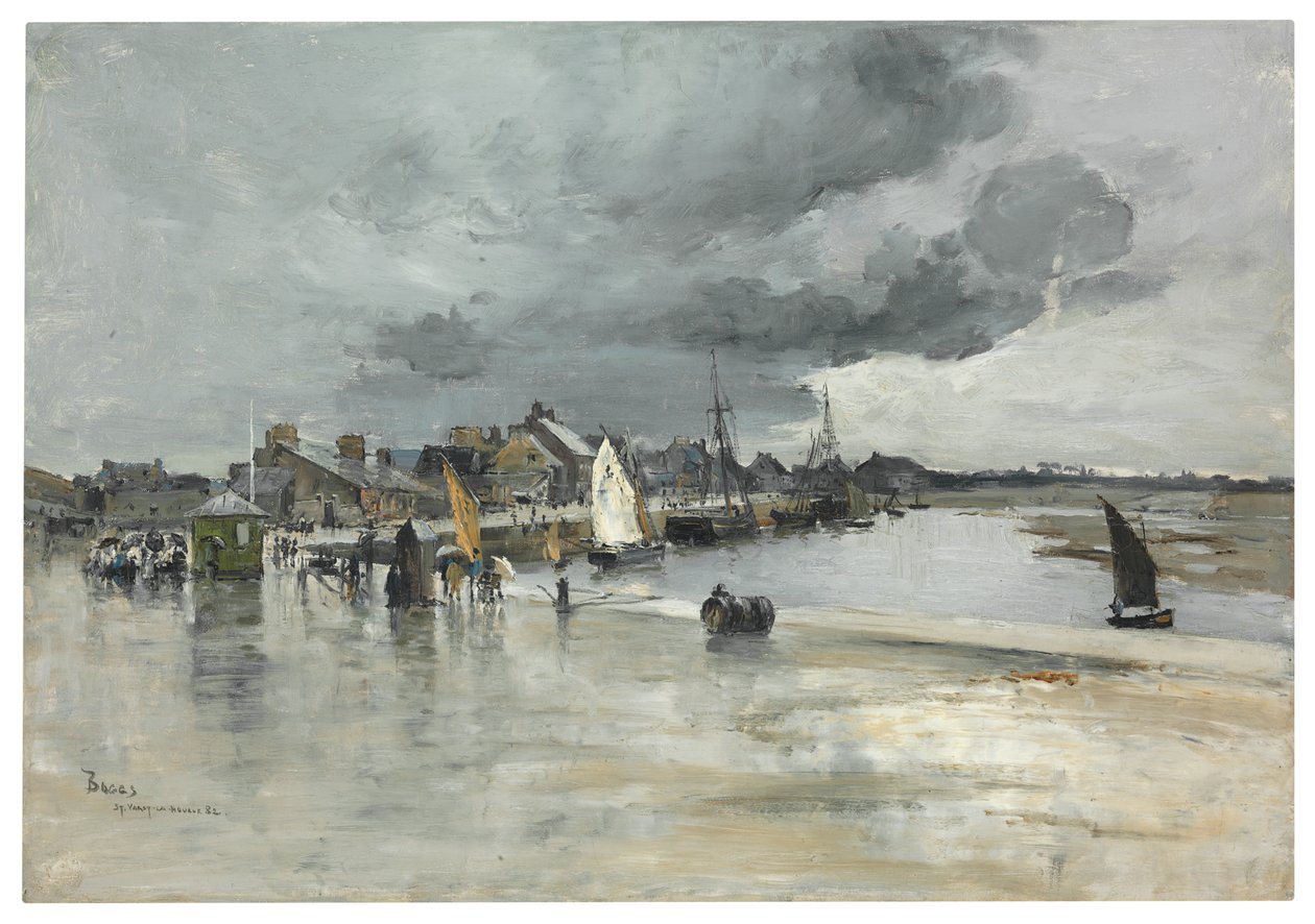 Havn i St. Vaast, Haag, 1882 af Frank Myers Boggs