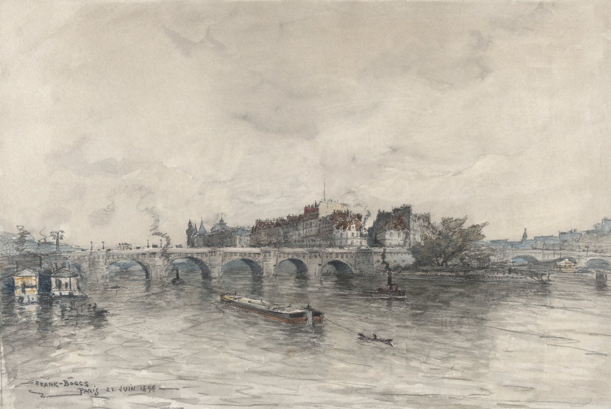 The Isle, Paris (Pont Neuf) af Frank Myers Boggs