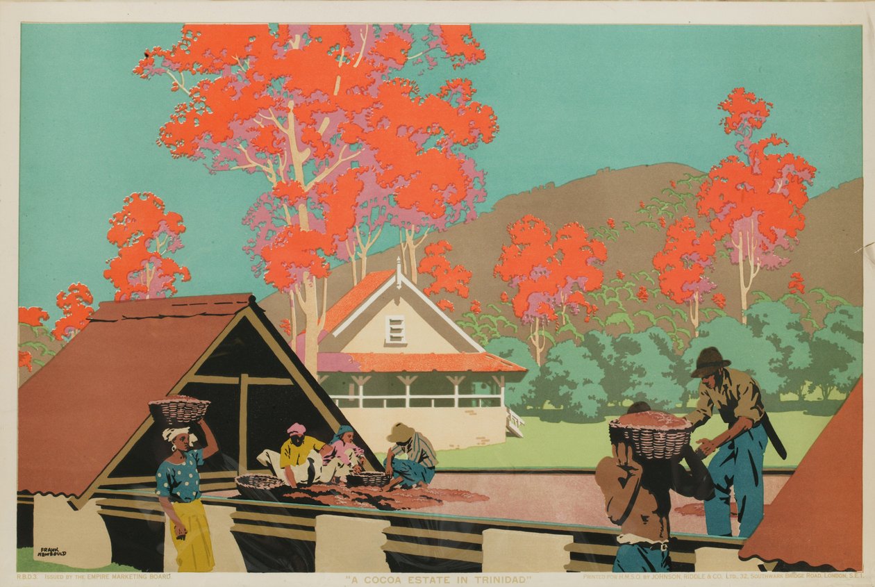 En kakao ejendom i Trinidad (farve litho) af Frank Newbould