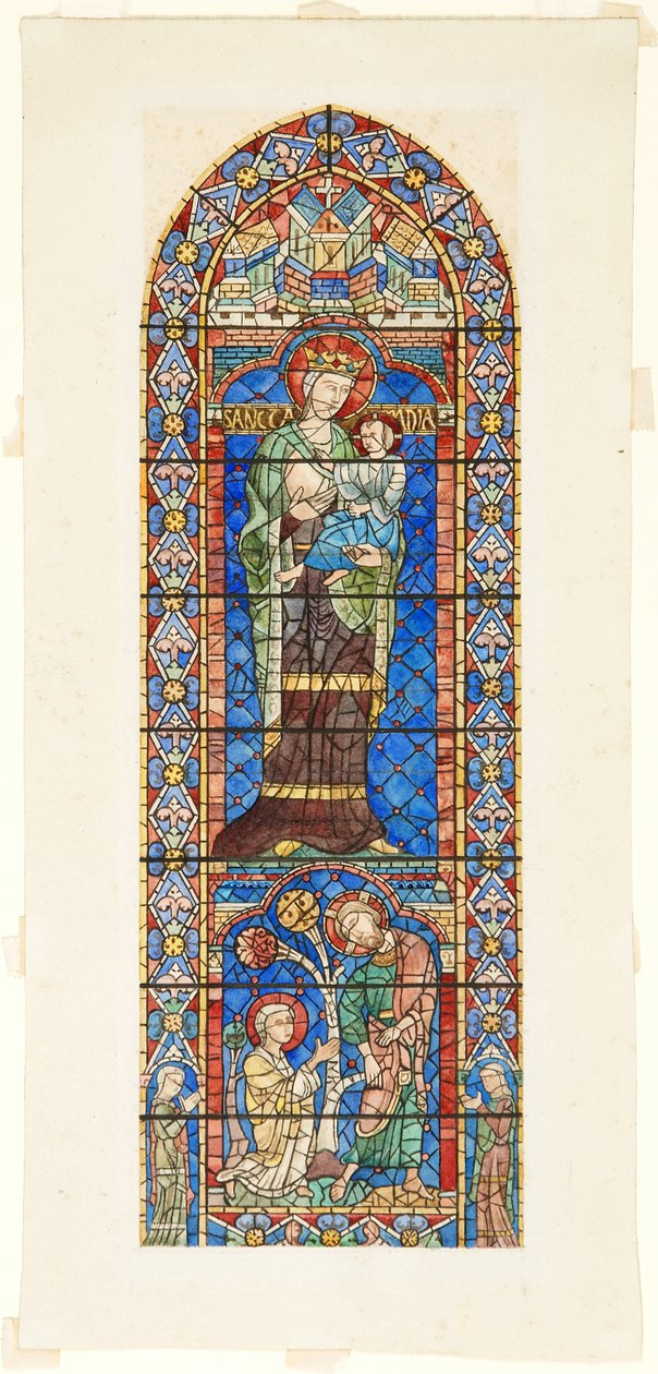 Study of Stained Glass, North Clerestory of Nave, Chartresin katedraali, Ranska af Frank Randal