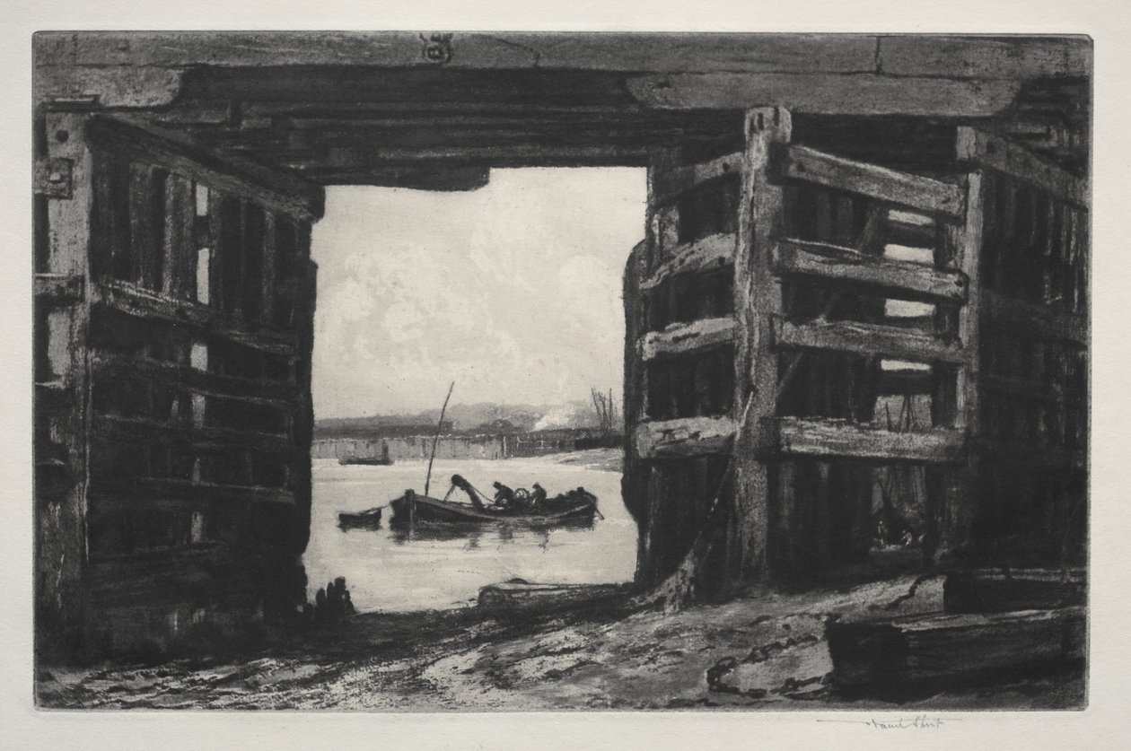 Et spænd af Old Battersea Bridge af Frank Short