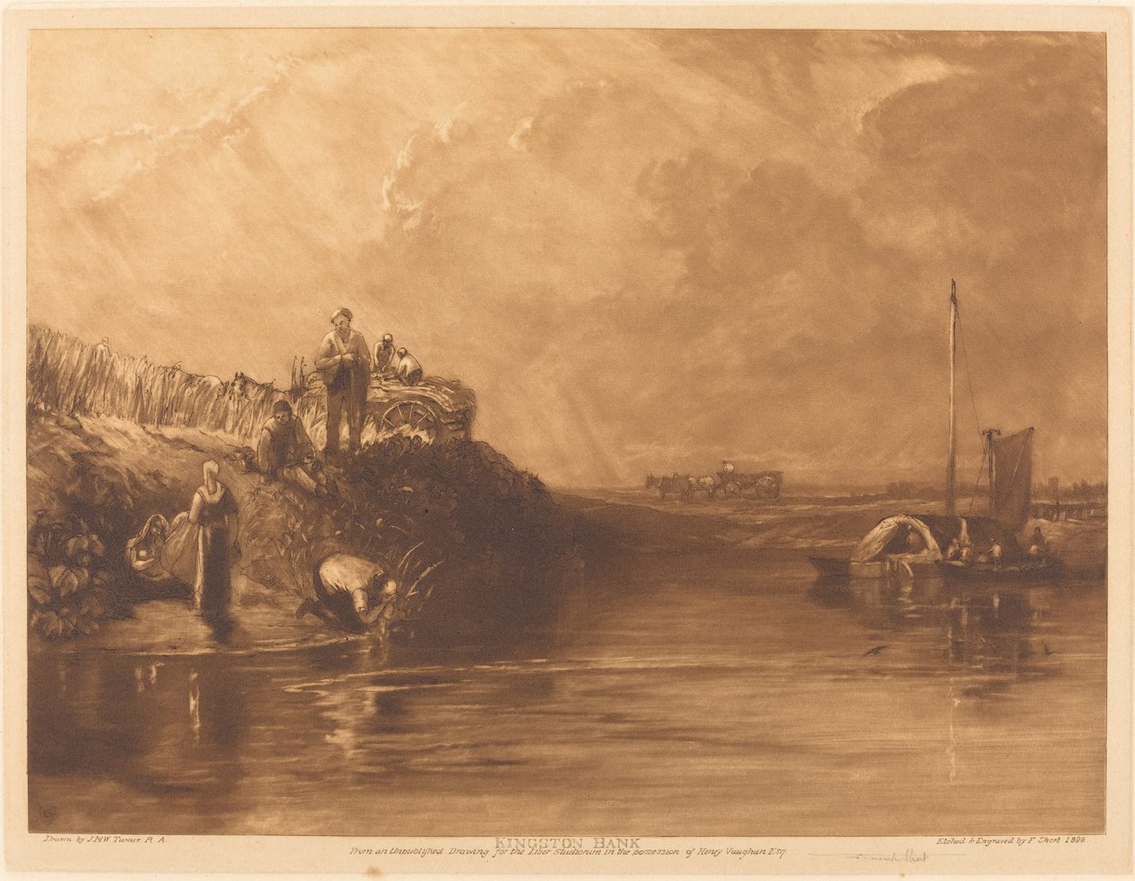 Kingston Bank, nr.2 af Frank Short, after Joseph Mallord William Turner