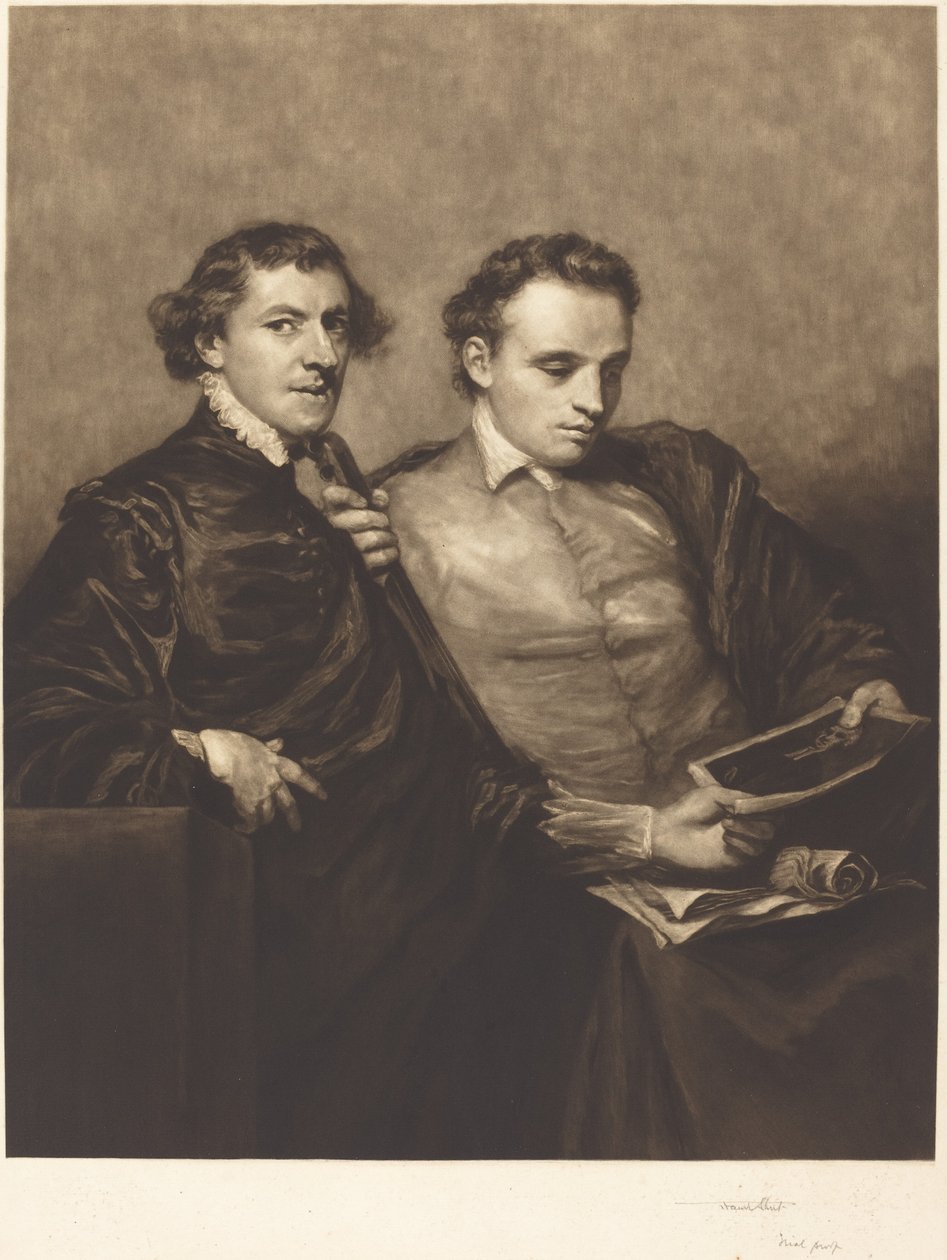 Portræt af to herrer af Frank Short, after Sir Joshua Reynolds