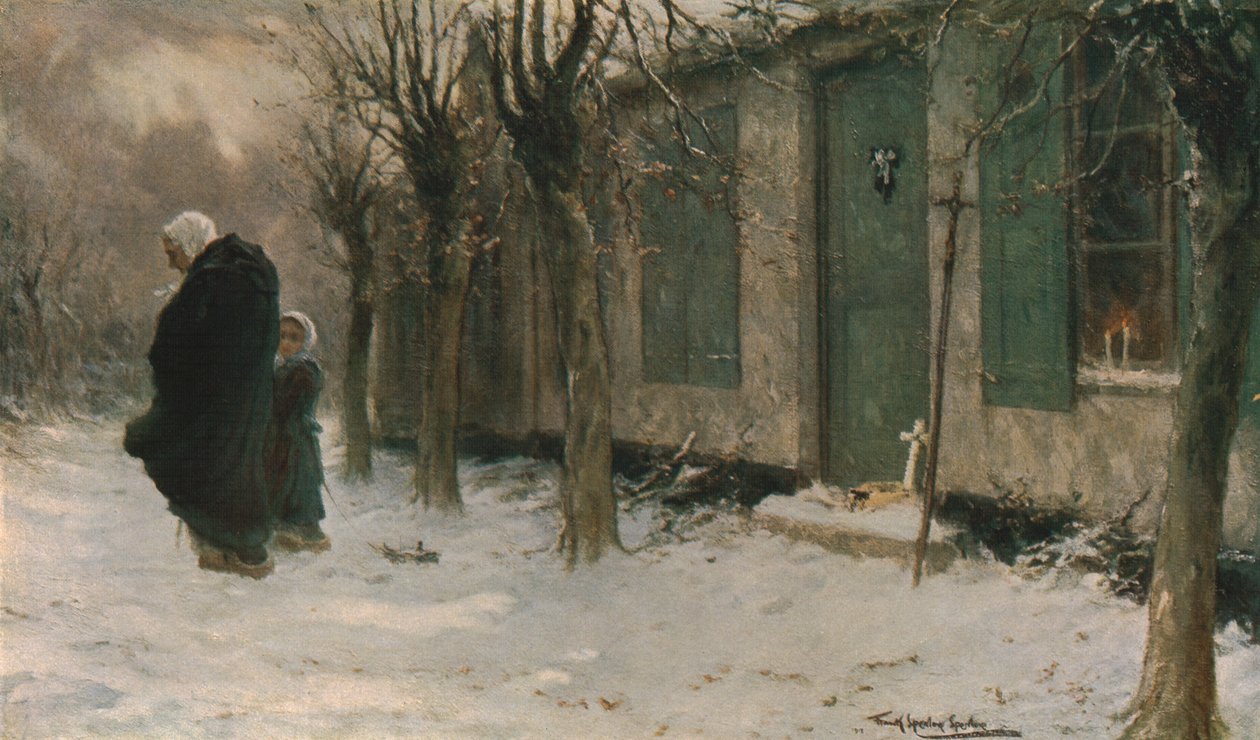 De grønne skodder: Viaticum, Belgien, 1918, c1930. af Frank Spenlove Spenlove