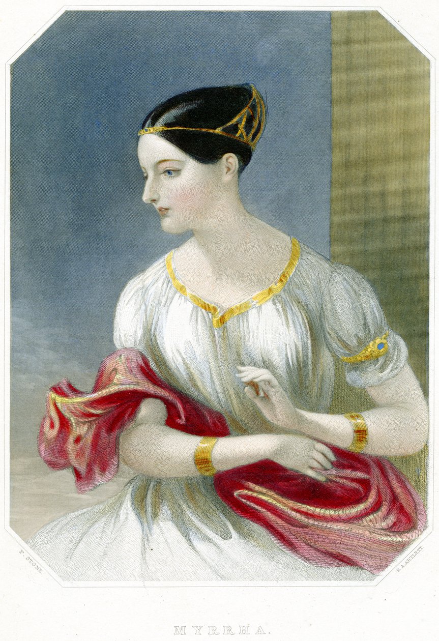 Myrrha (håndfarvet print) af Frank Stone