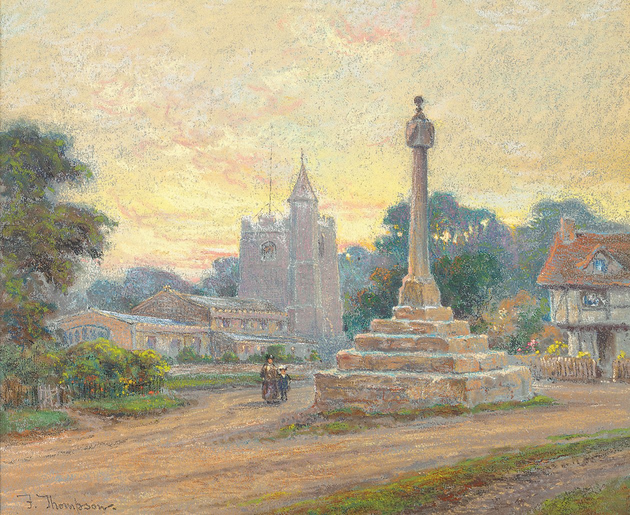 Ombersley Cross, Worcester, Dusk af Frank Thompson