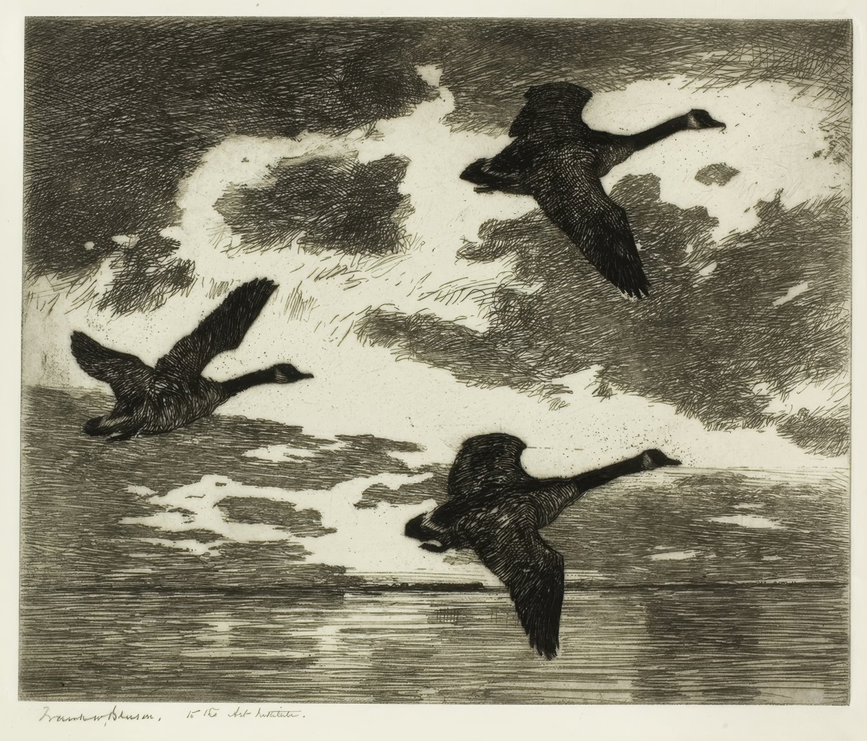 Overskyet morgen af Frank Weston Benson