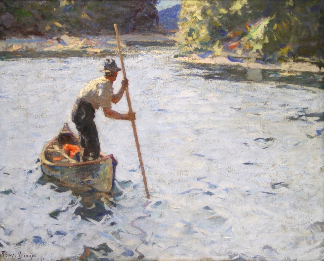 På Grand River af Frank Weston Benson
