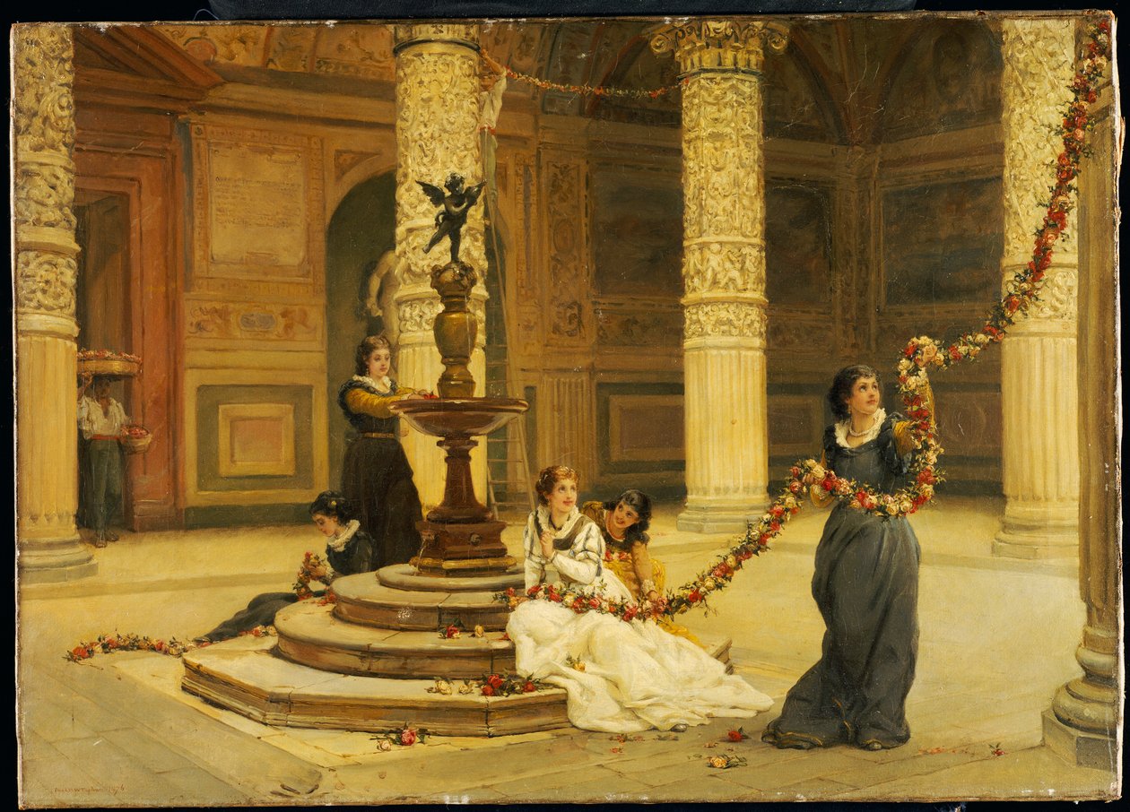 Festivalens morgen - Central Italien, 1876 af Frank William Warwick Topham