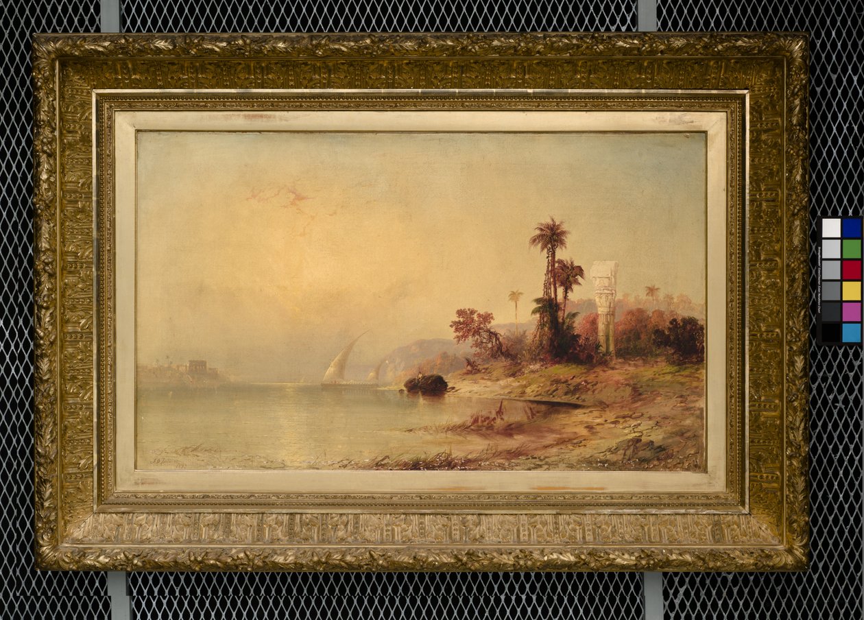 The Temple of Philae (olie på lærred) af Franklin D. Briscoe