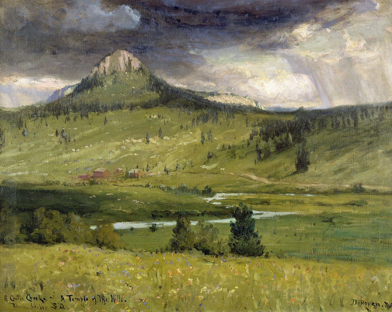 South Castle Creek, a Temple of the Hills, Black Hills, South Dakota af Franklin De Haven
