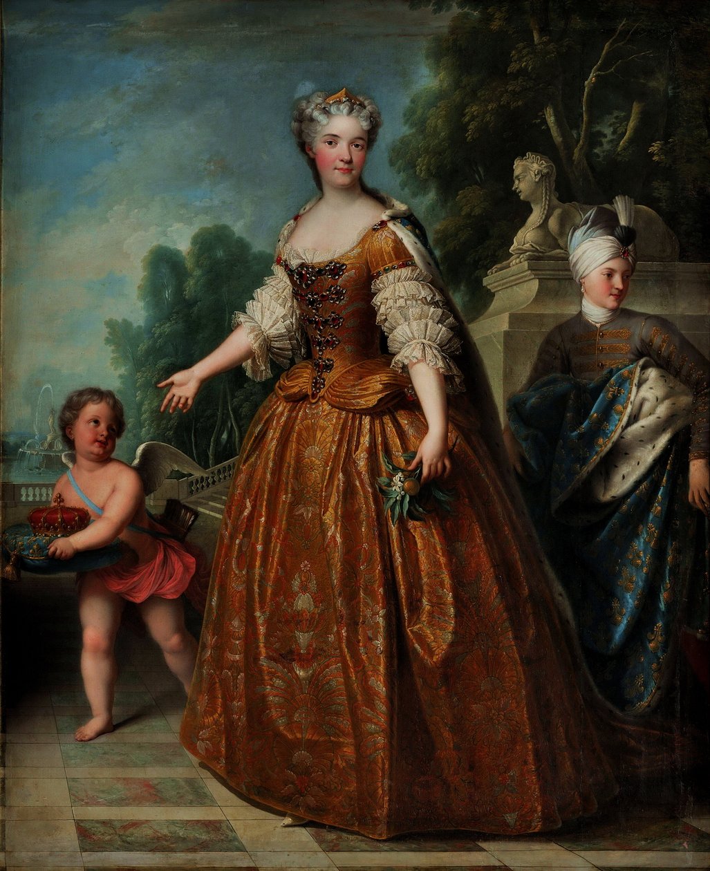 Portræt af Marie Leszczyńska (1703-1768), dronning af Frankrig af François Albert Stiémart
