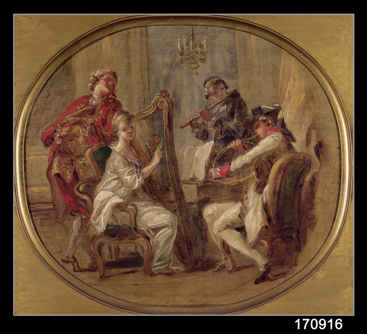 Koncert med fire figurer, ca. 1774 af François André Vincent