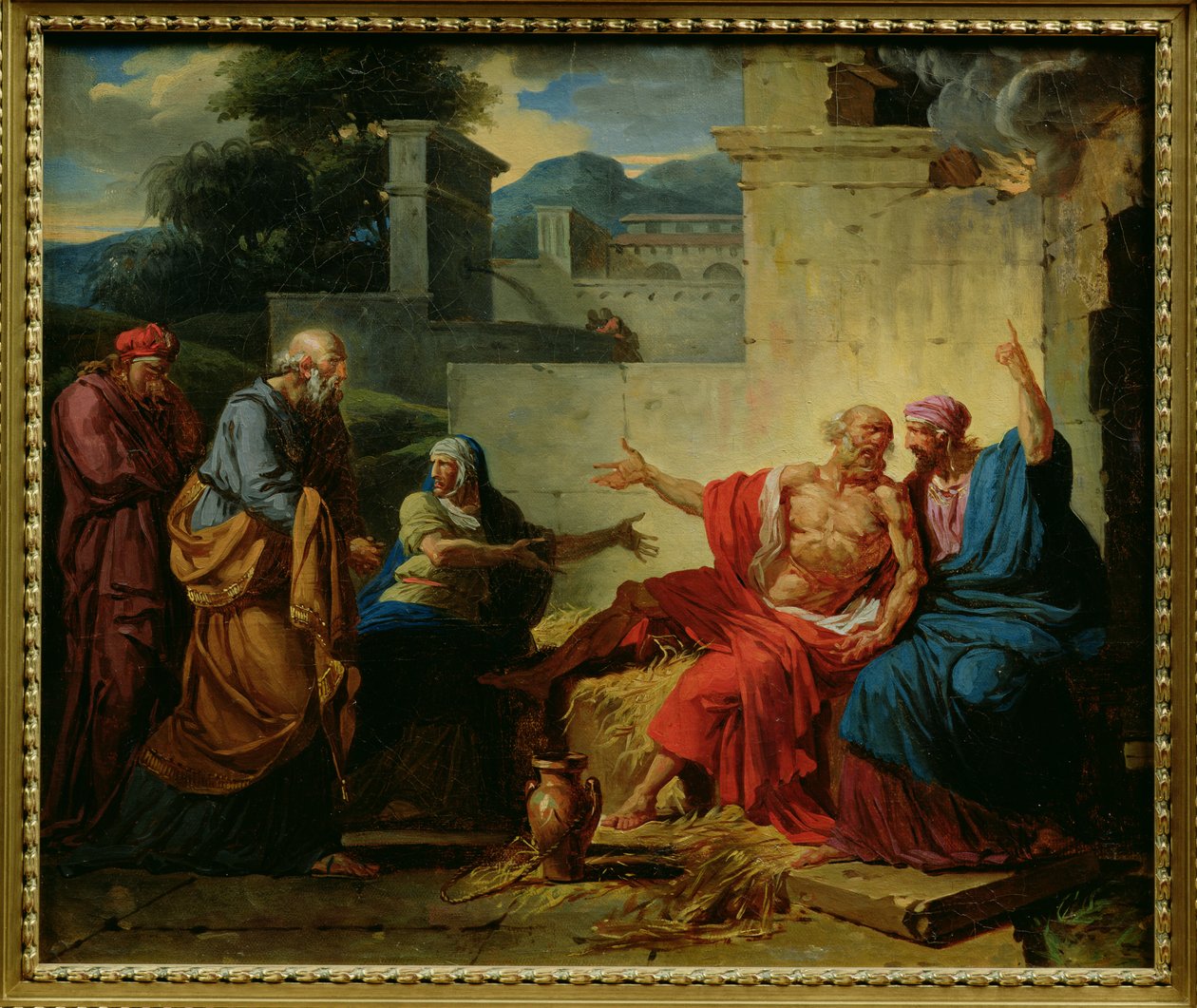 Job bliver skældt ud af sin kone, c.1790 af François André Vincent