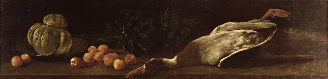 Stilleben med en and, 1863 af François Bonvin