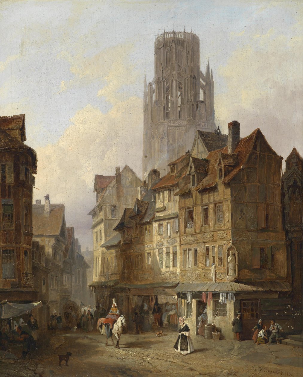 Bymotiv fra Roubaix af Francois Antoine Bossuet