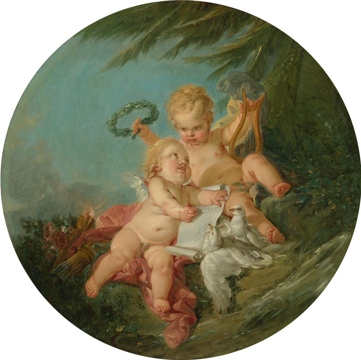 En allegori af poesi af François Boucher