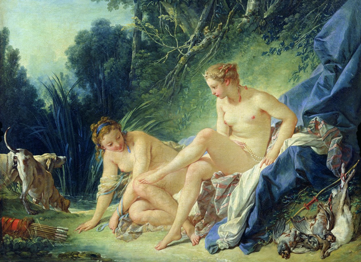 Diana kommer ud af sit bad, 1742 af François Boucher