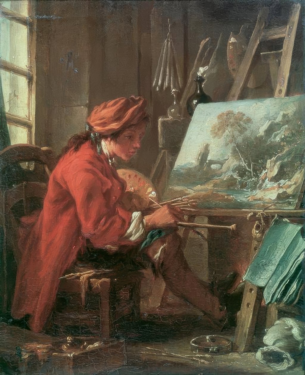 Maleren i sit atelier af François Boucher