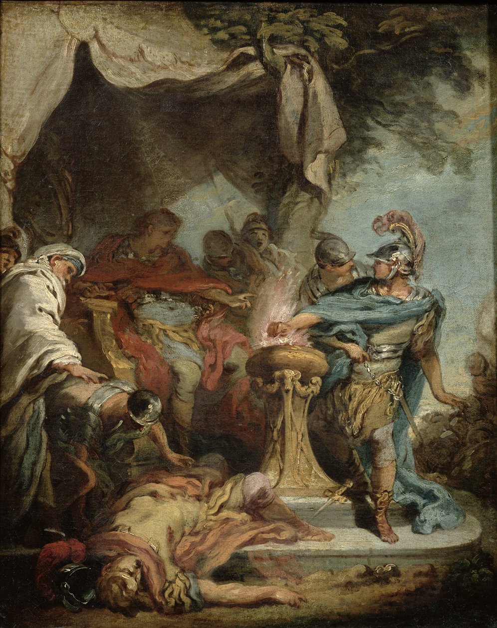Mucius Scaevola før Porsenna af François Boucher