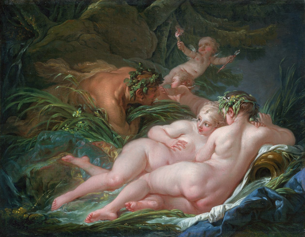 Pan og Syrinx af François Boucher