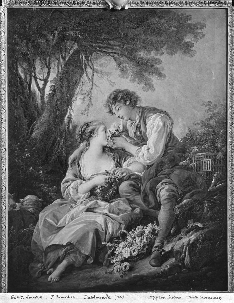 Pastoral scene af François Boucher