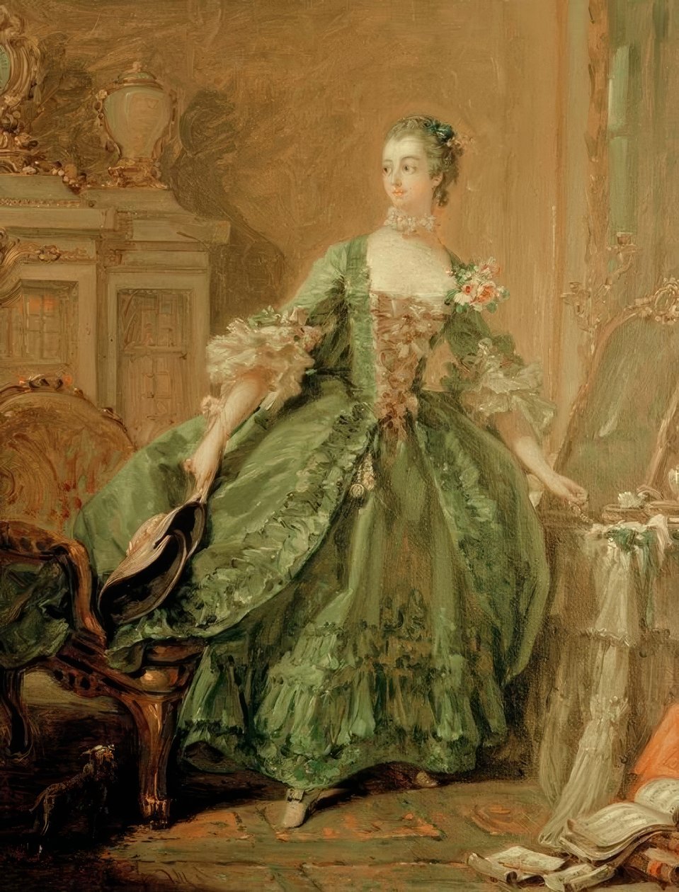 Portræt af Madame de Pompadour af François Boucher