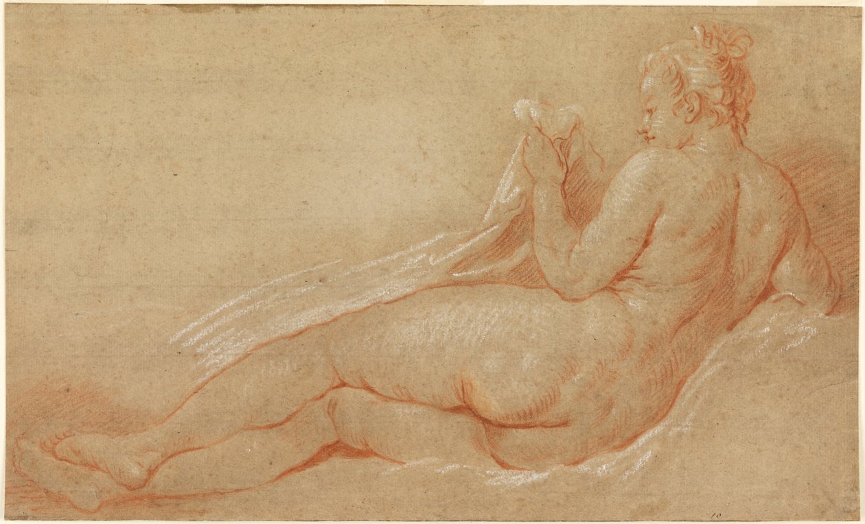Studie til liggende nøgen af François Boucher