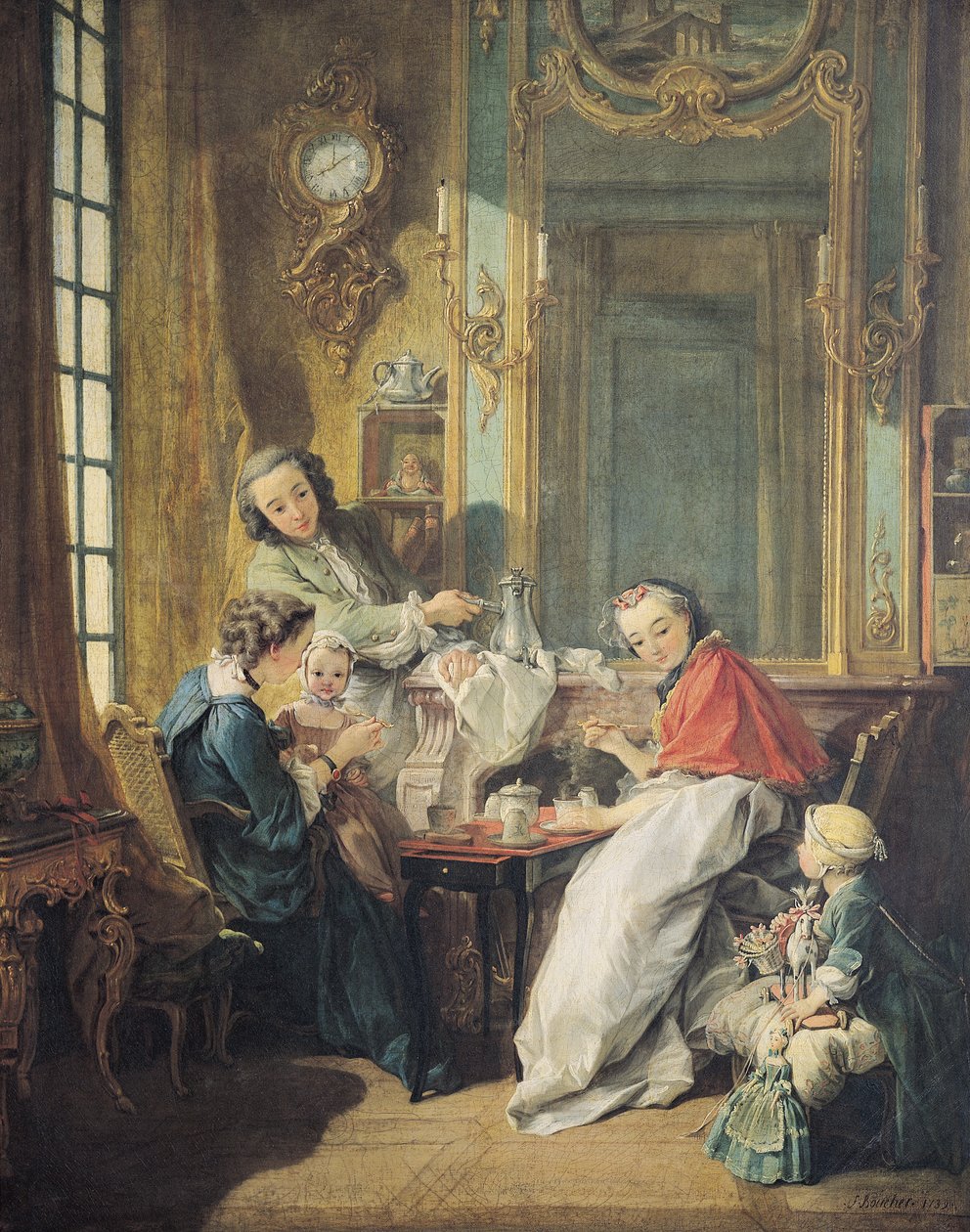 Eftermiddagsmåltidet, 1739 af François Boucher