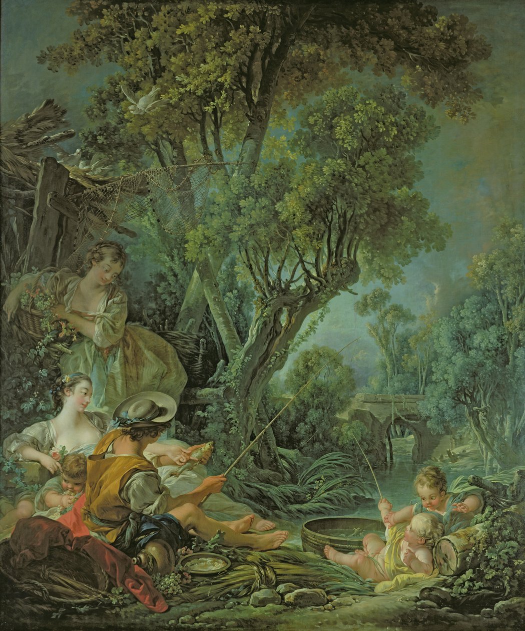Lystfiskeren, 1759 af François Boucher