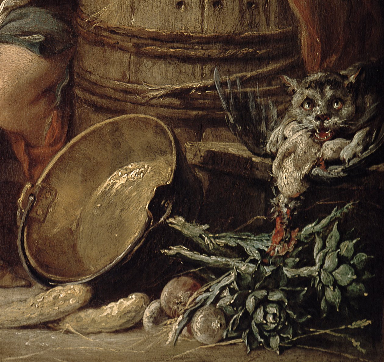 The Beautiful Kitchen Maid (detalje af 239932) af François Boucher
