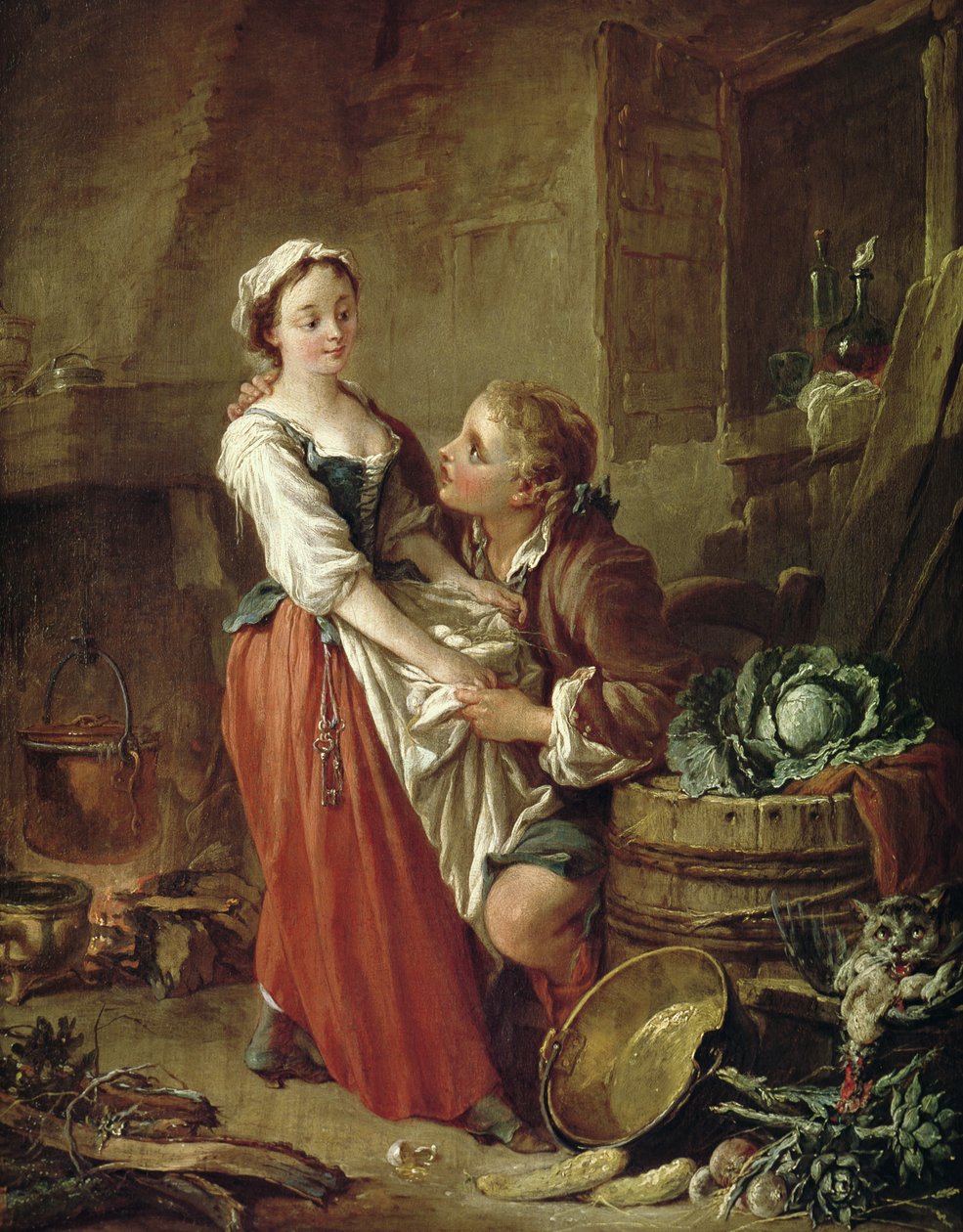 Den smukke køkkenpige af François Boucher