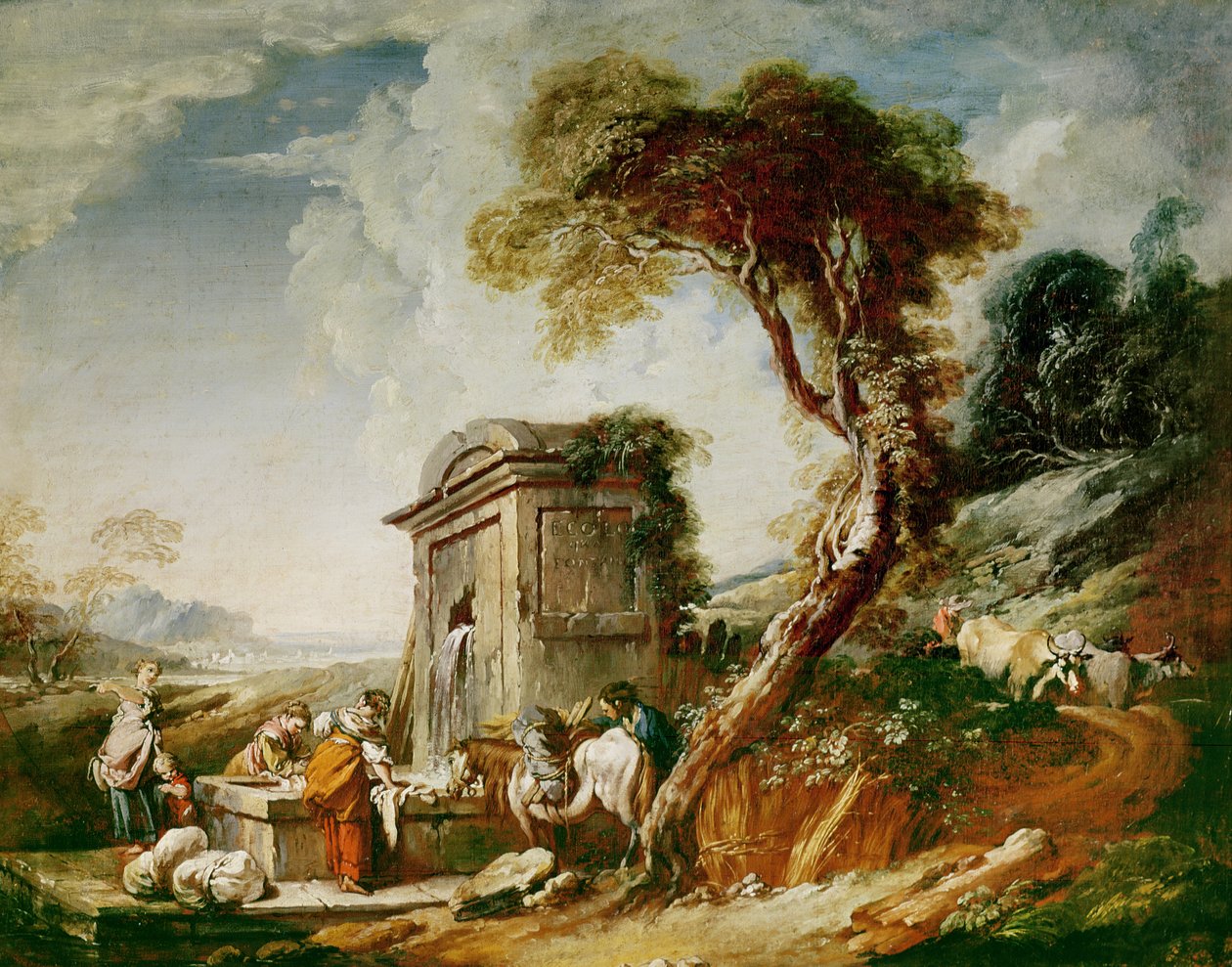 Vaskekonerne, ca. 1730 af François Boucher