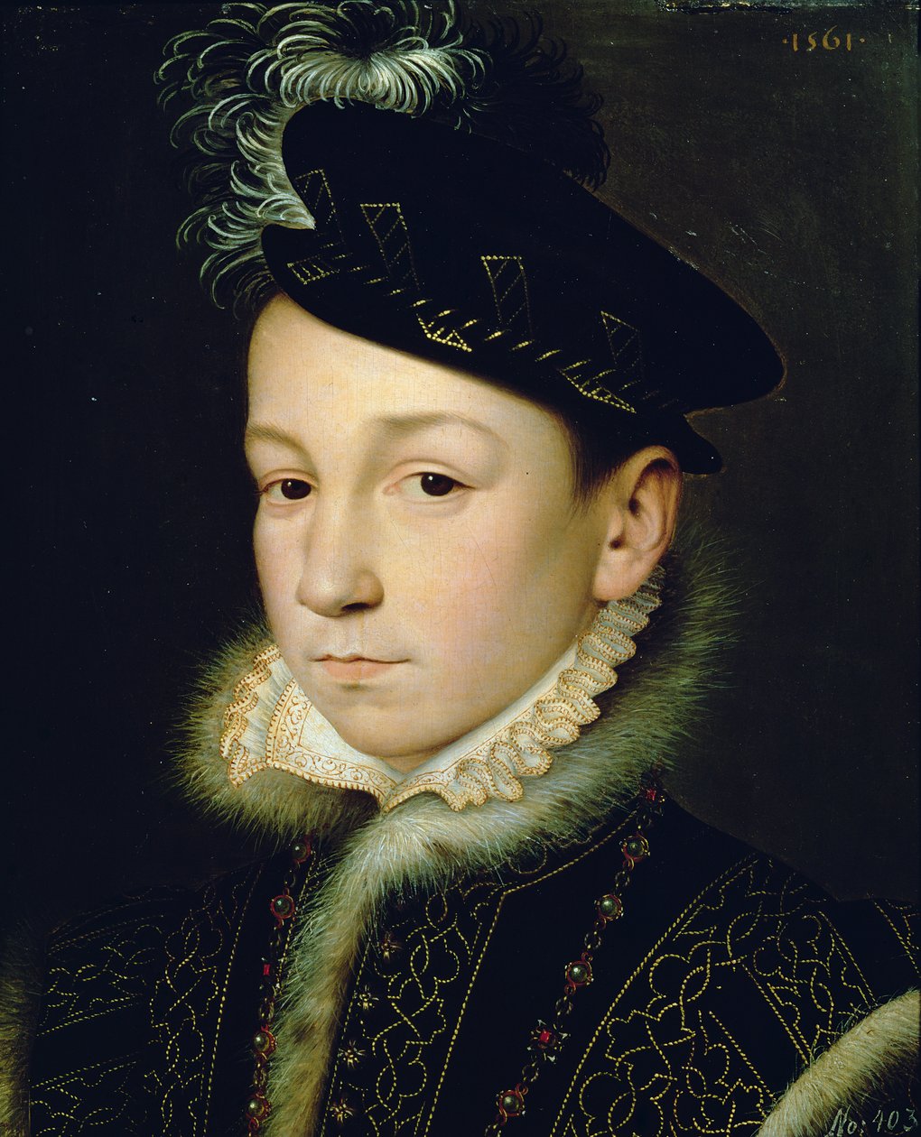 Charles IX (1550-74) af François Clouet