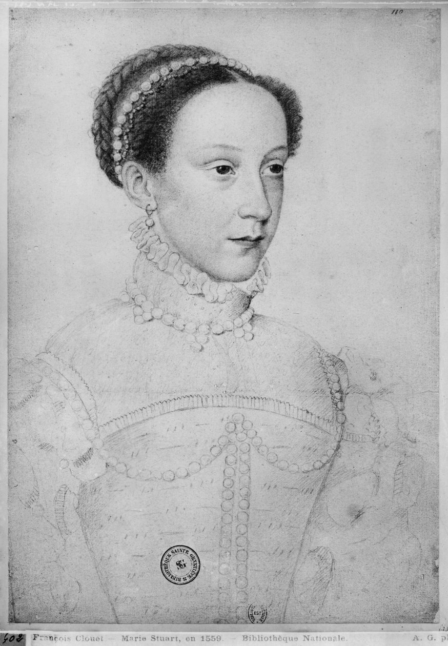 Mary Queen of Scots, 1559 af François Clouet